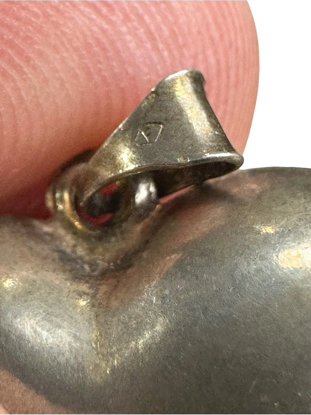 Vtg 925 Italy Sterling Silver Puffy Heart Pendant Large Hollow Charm 4 Necklace